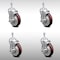 Service Caster 5 Inch SS Maroon Polyurethane Swivel 3/8 Inch Threaded Stem Caster Set Brake SCC SCC-SSTS20S514-PPUB-MRN-TLB-381615-4 - alternate 4